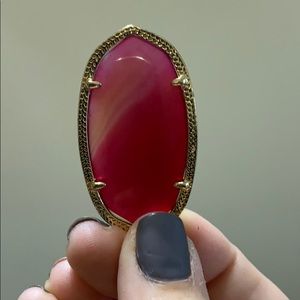 Single Red Agate Earring